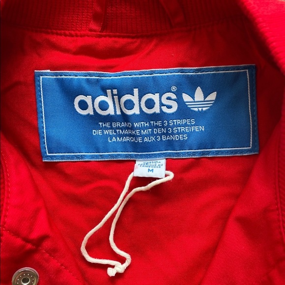 Adidas Team GB Letterman Jacket Great Britain Red White - Picture 4 of 6